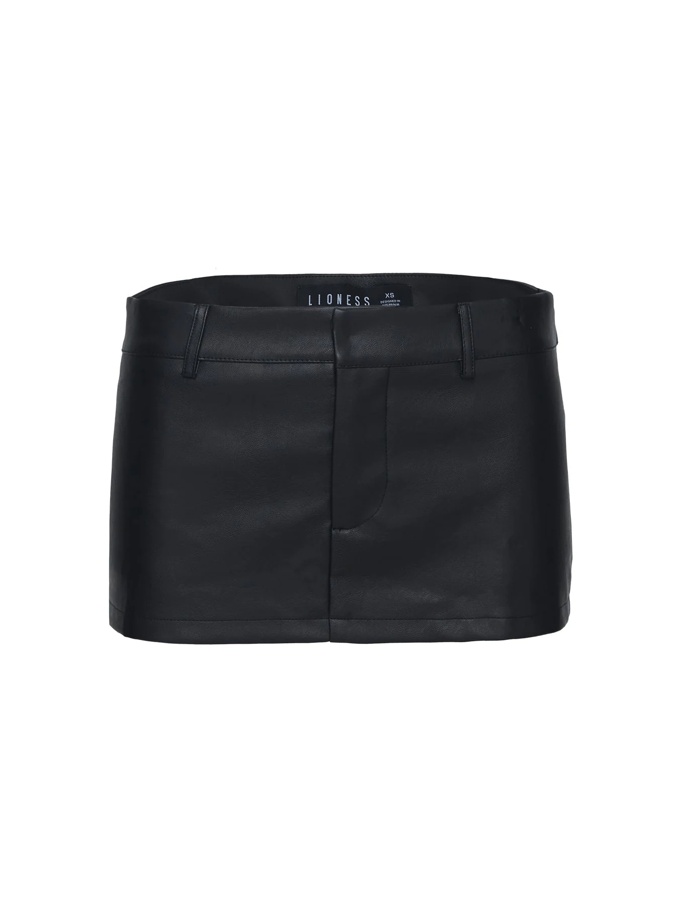 Rhode Faux Leather Mini Skort Onyx - Image 8