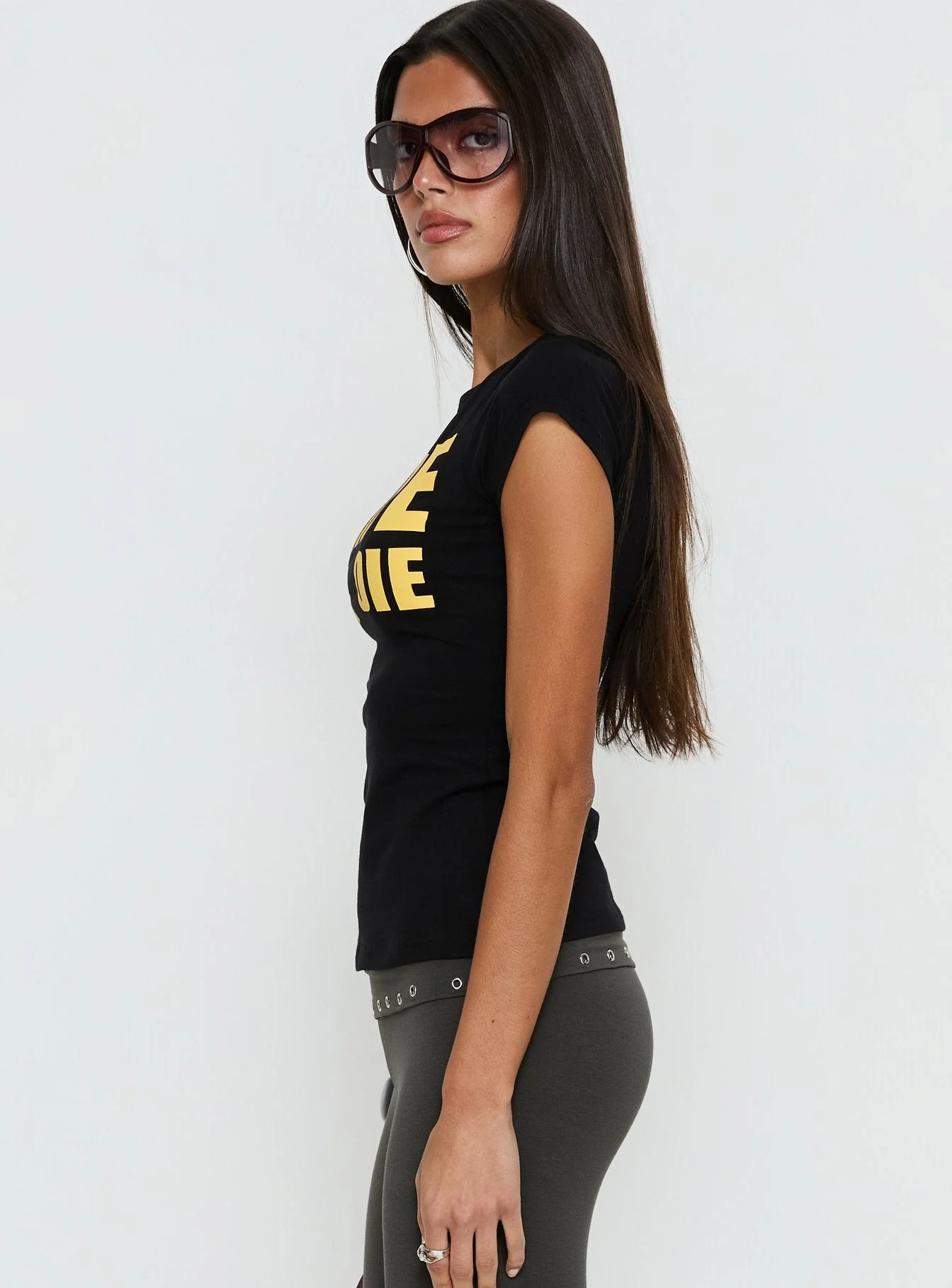Ride Or Die Graphic Top Black / Yellow - Image 4