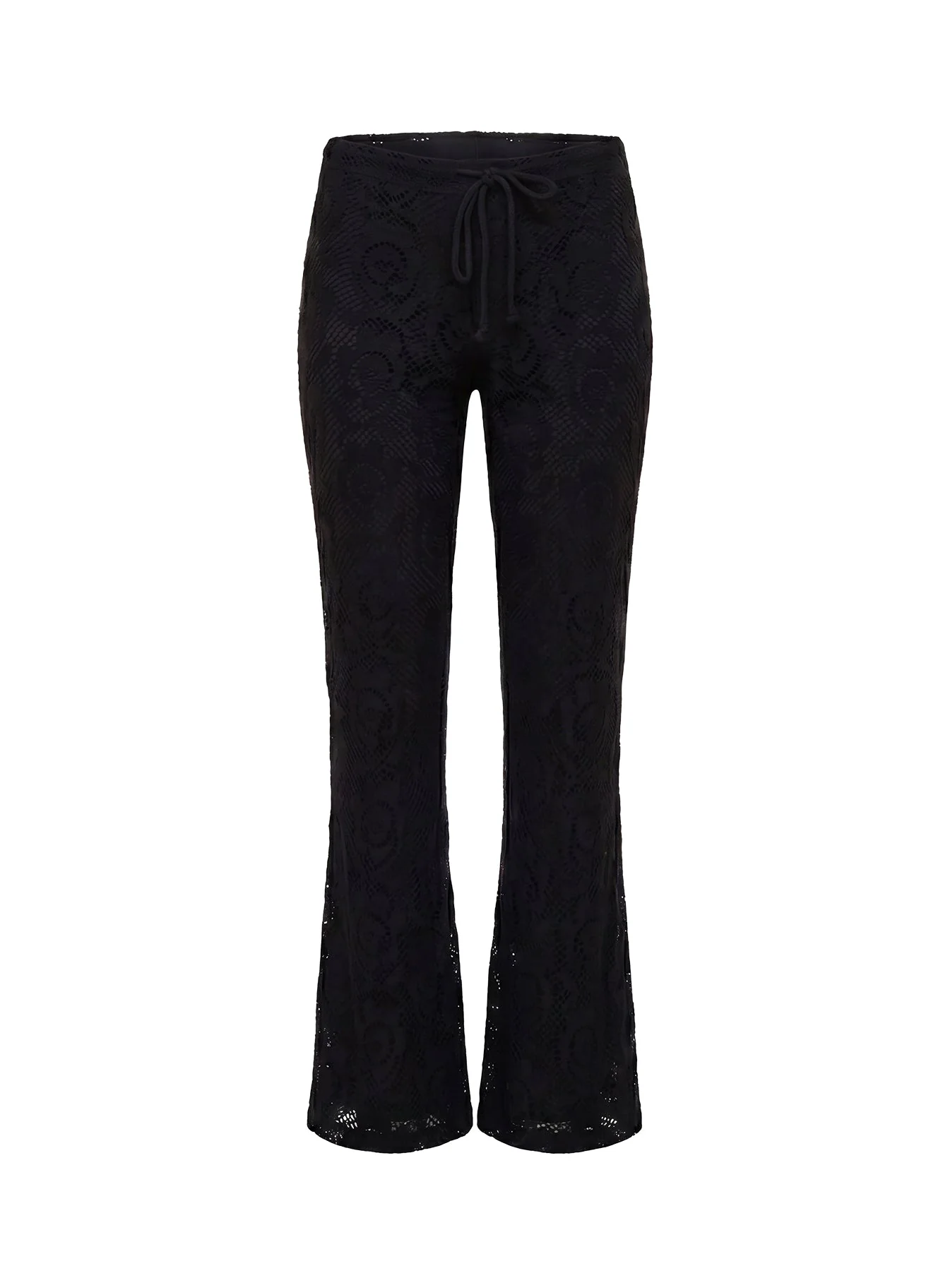 Rosadonna Lace Flare Pants Black - Image 10