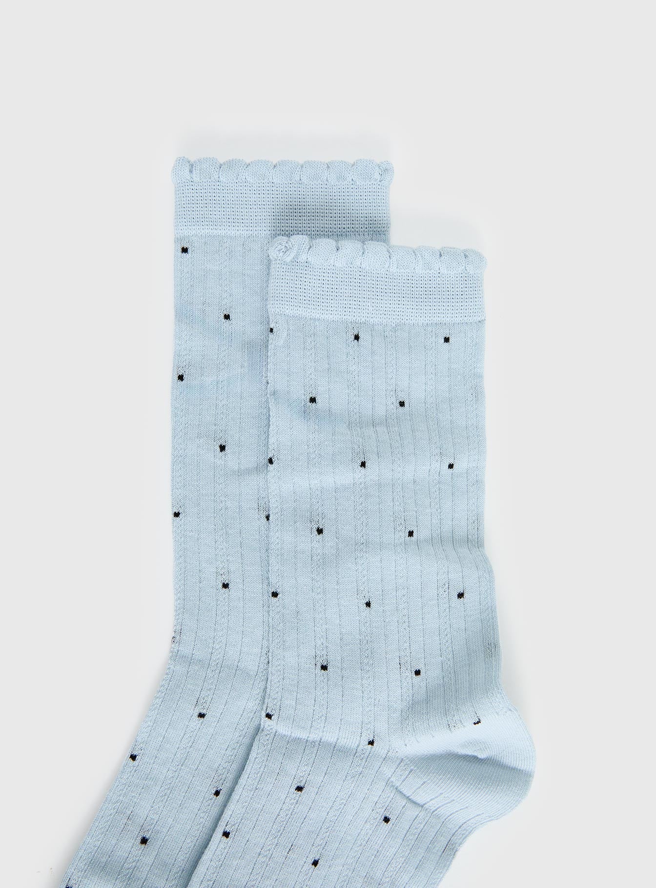 Rosee Ribbed Socks Blue Polka - Image 3