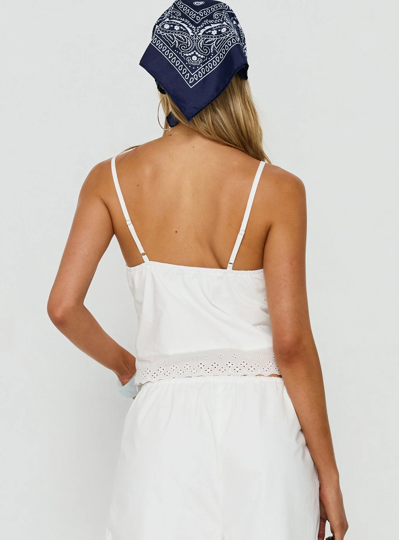 Sakai Broderie Detail Top White - Image 5
