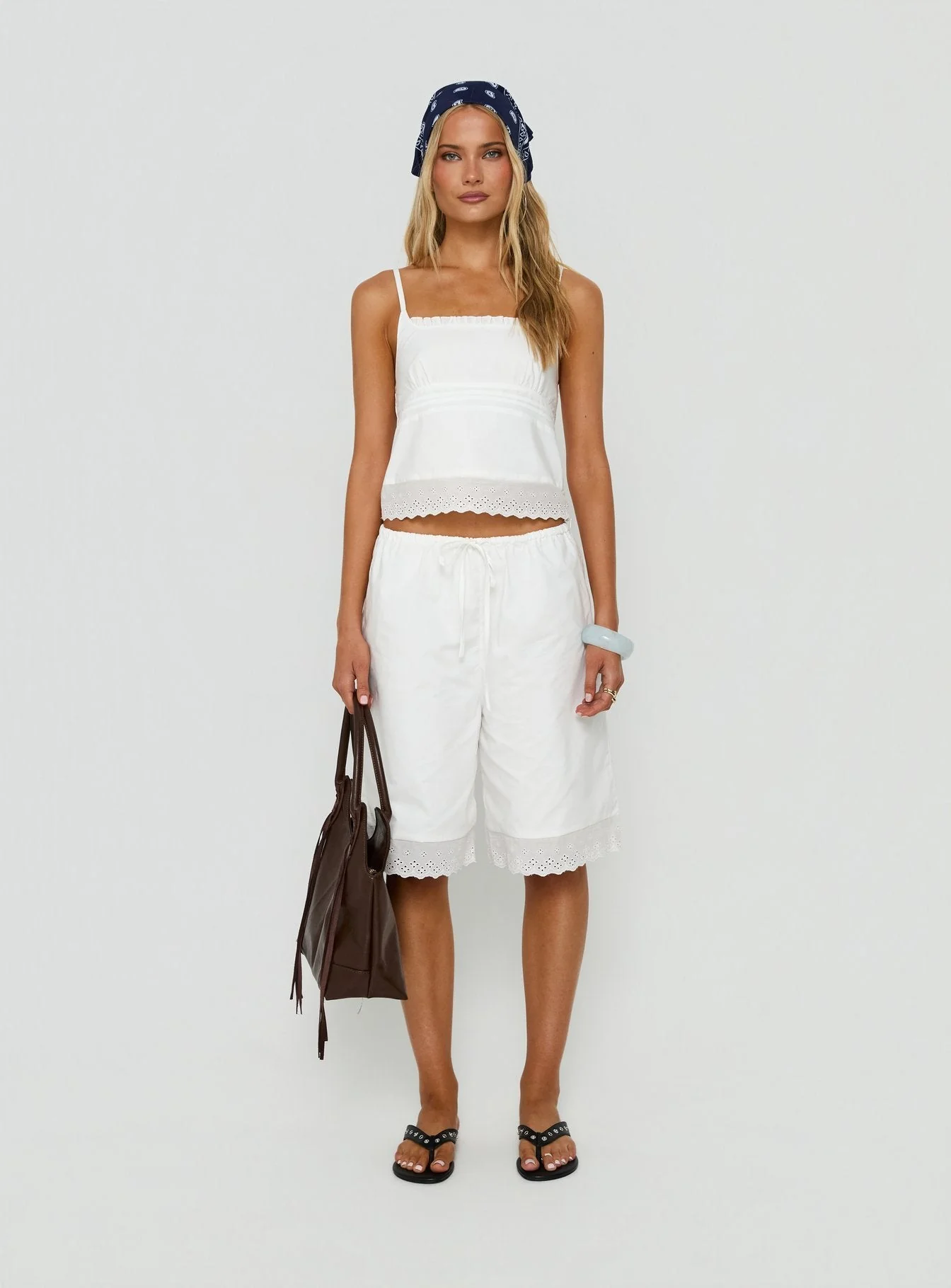 Sakai Broderie Detail Top White - Image 7