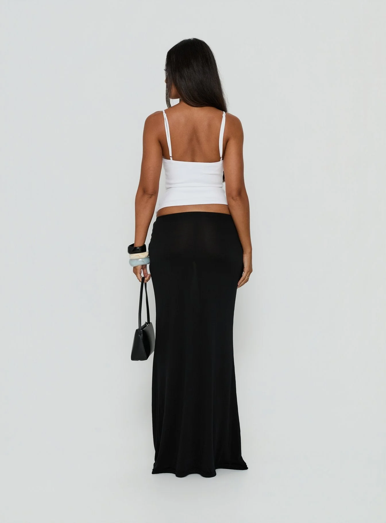 Samelia Wrap Maxi Skirt Black - Image 5