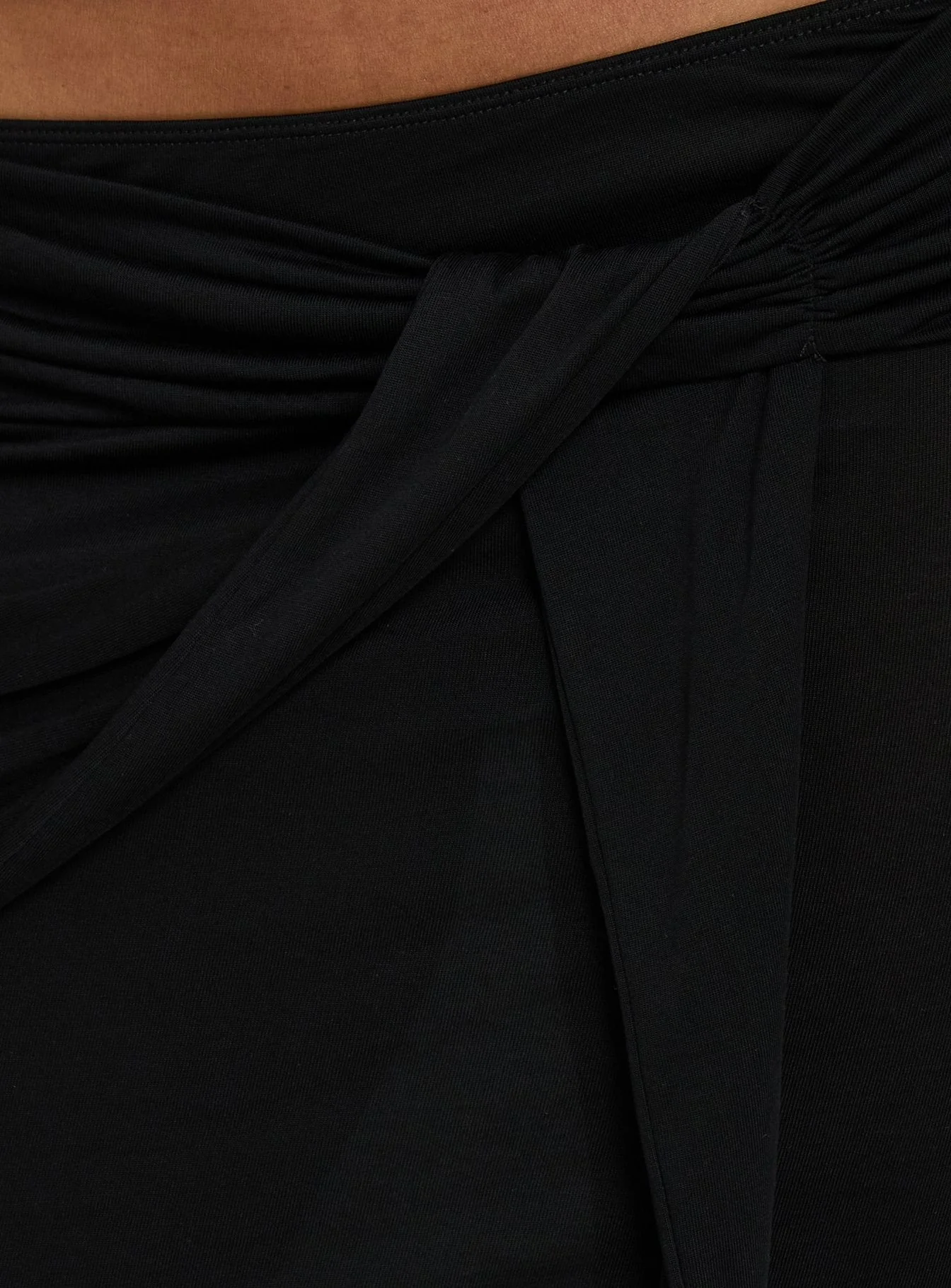 Samelia Wrap Maxi Skirt Black - Image 6
