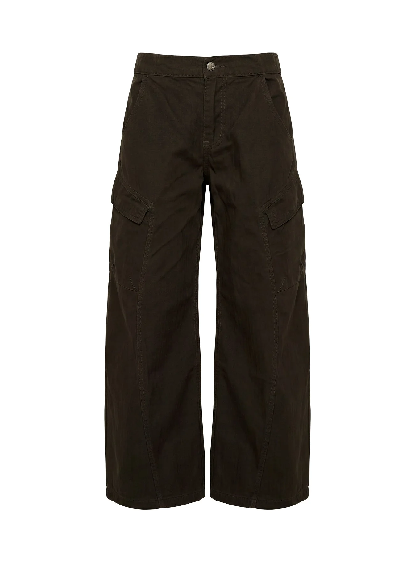 Selective Memory Low Rise Wide Leg Cargo Pants Dark Charcoal - Image 15