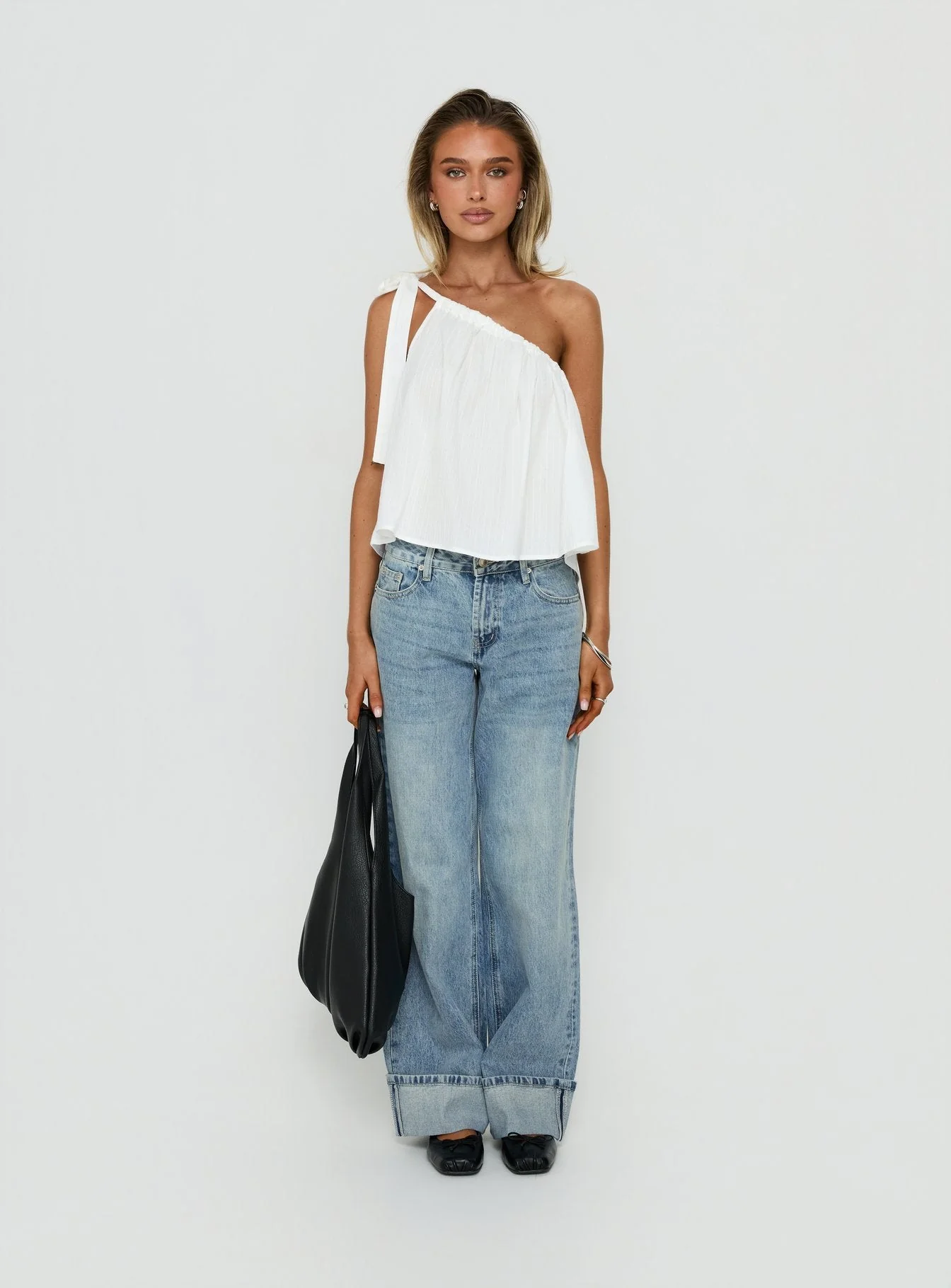 Serenitia Mid Rise Relaxed Cuff Jeans Light Vintage Wash - Image 7