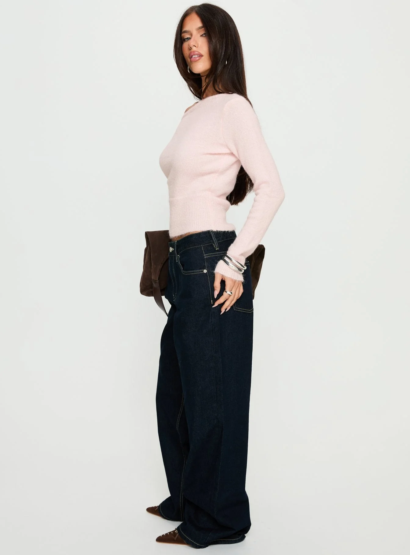 Serenitia Mid Rise Relaxed Jeans Dark Raw Wash - Image 6
