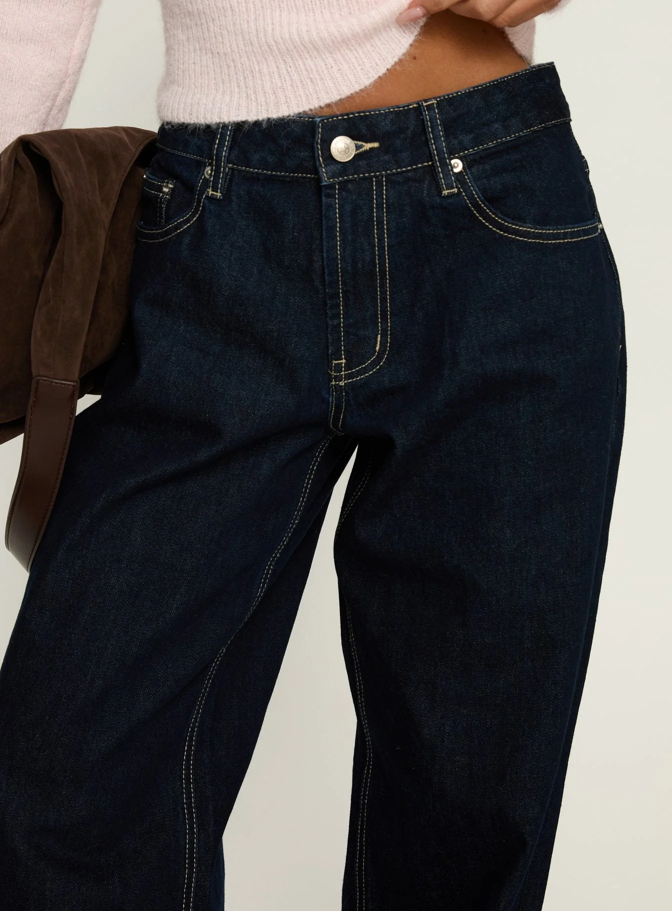 Serenitia Mid Rise Relaxed Jeans Dark Raw Wash - Image 8