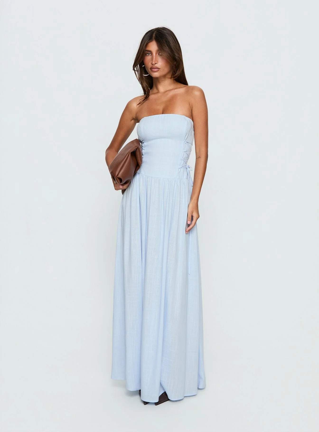 So Far So Good Maxi Dress Baby Blue - Image 2