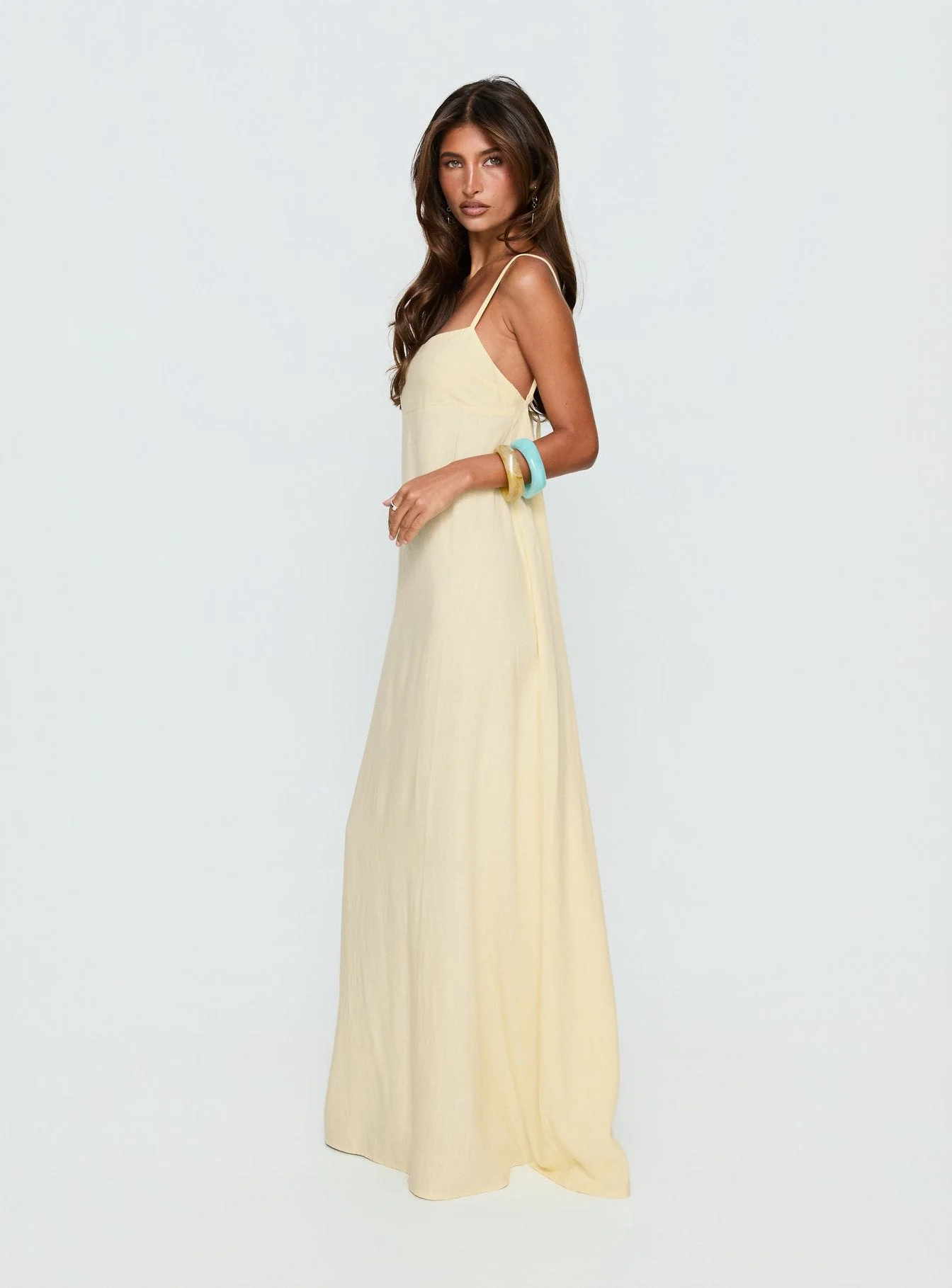 Solie Tie Back Maxi Dress Butter - Image 4
