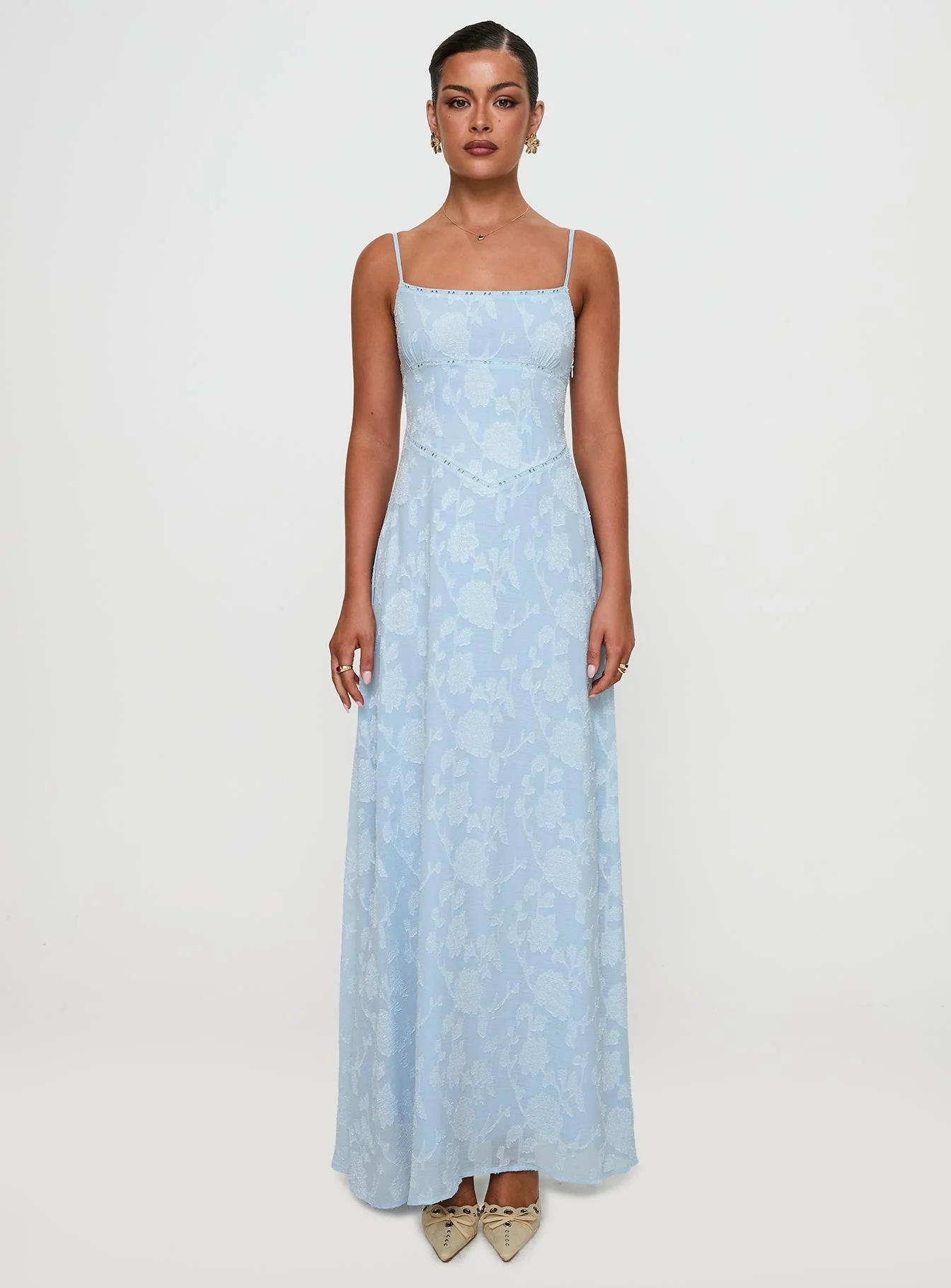 South Of France Maxi Dress Blue - Image 8
