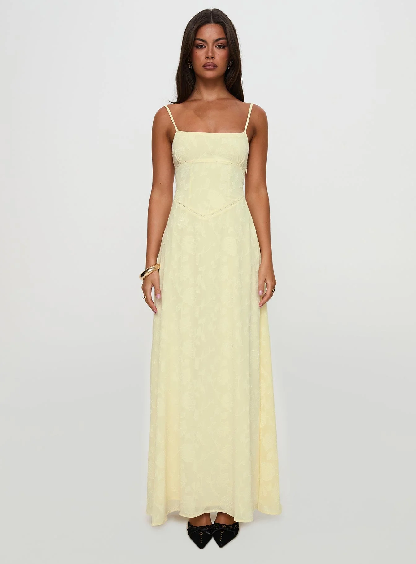 South Of France Maxi Dress Yellow - Image 6