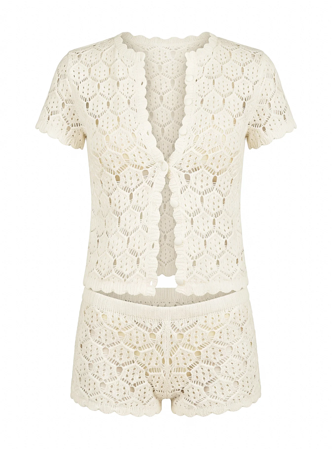 Sun Still Shines Crochet Co-ord Cream - Image 15