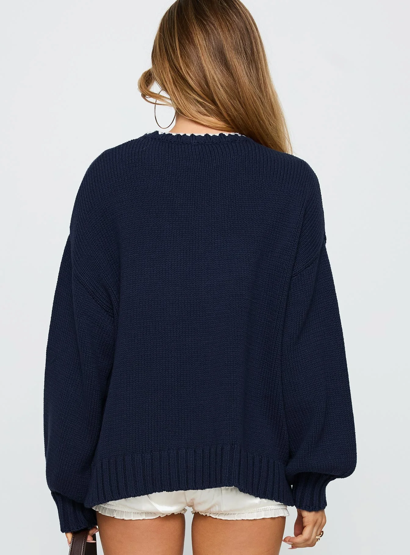 Swan Lake Love Knit Jumper Navy - Image 5