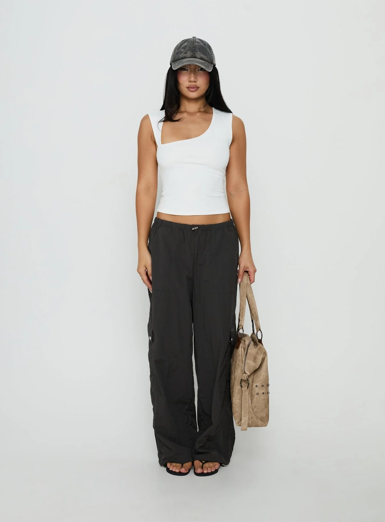 Tannen Cut Out Tank Top White - Image 7