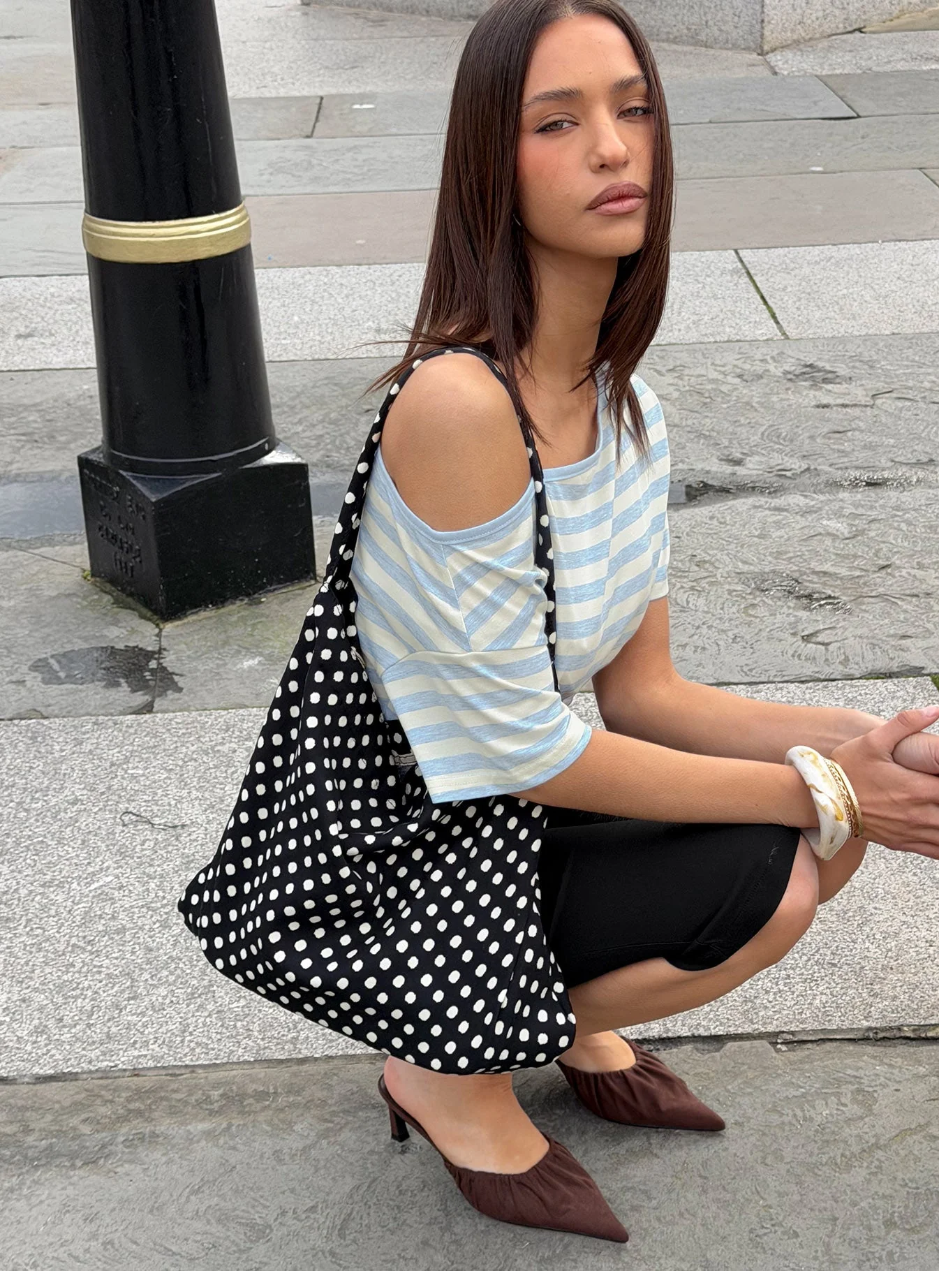 Tempting Tote Bag Black Polka - Image 7