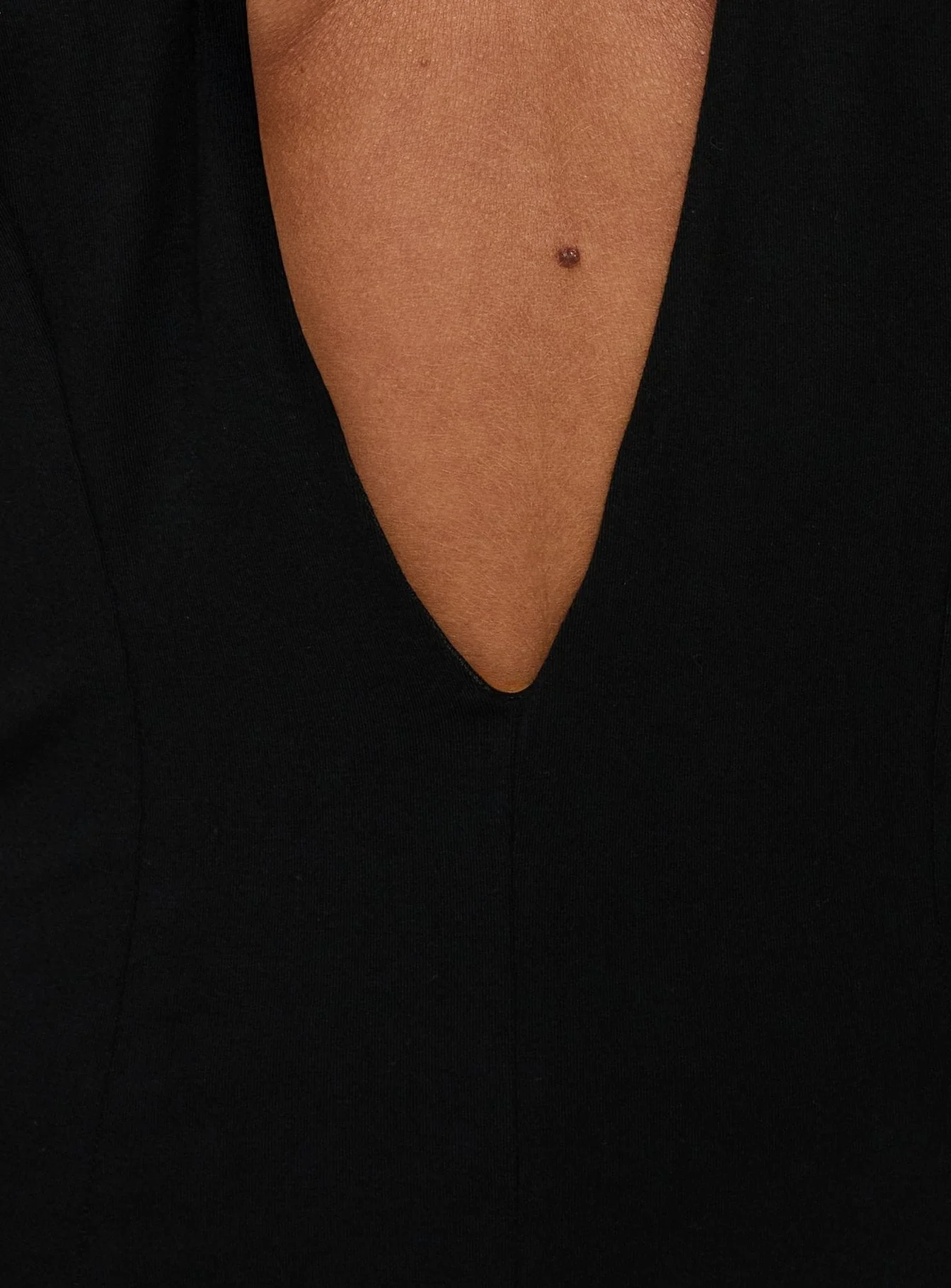 Think About Me Plunge Neck Racerback Maxi Dress Black - Image 7