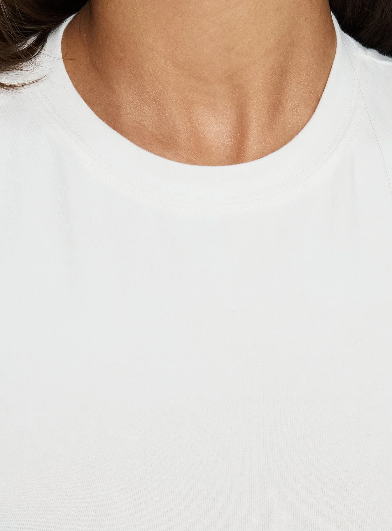 Valentinna Short Sleeve Curved Hem Top White - Image 6
