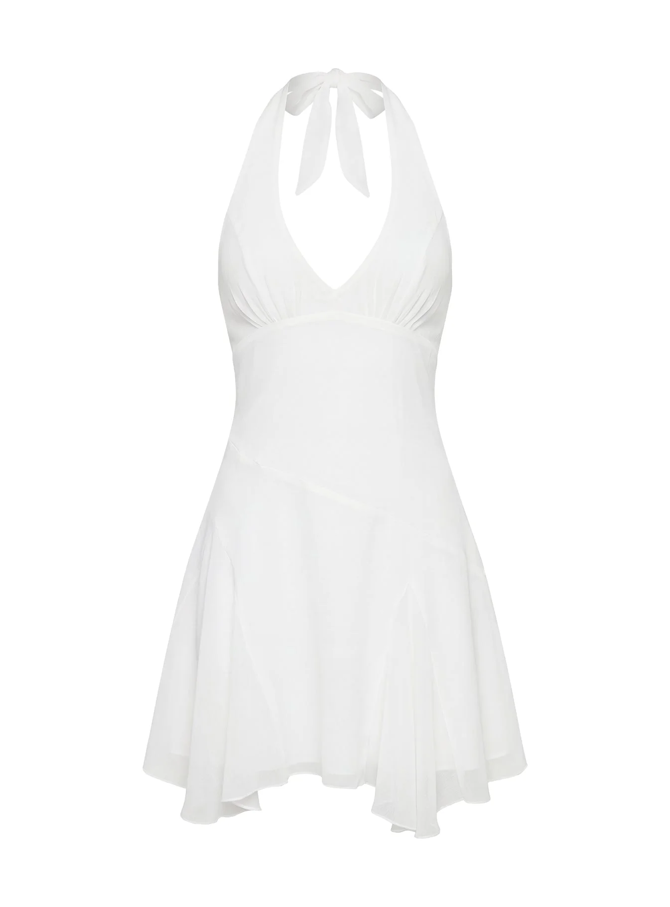Valorie Halter Mini Dress White - Image 10