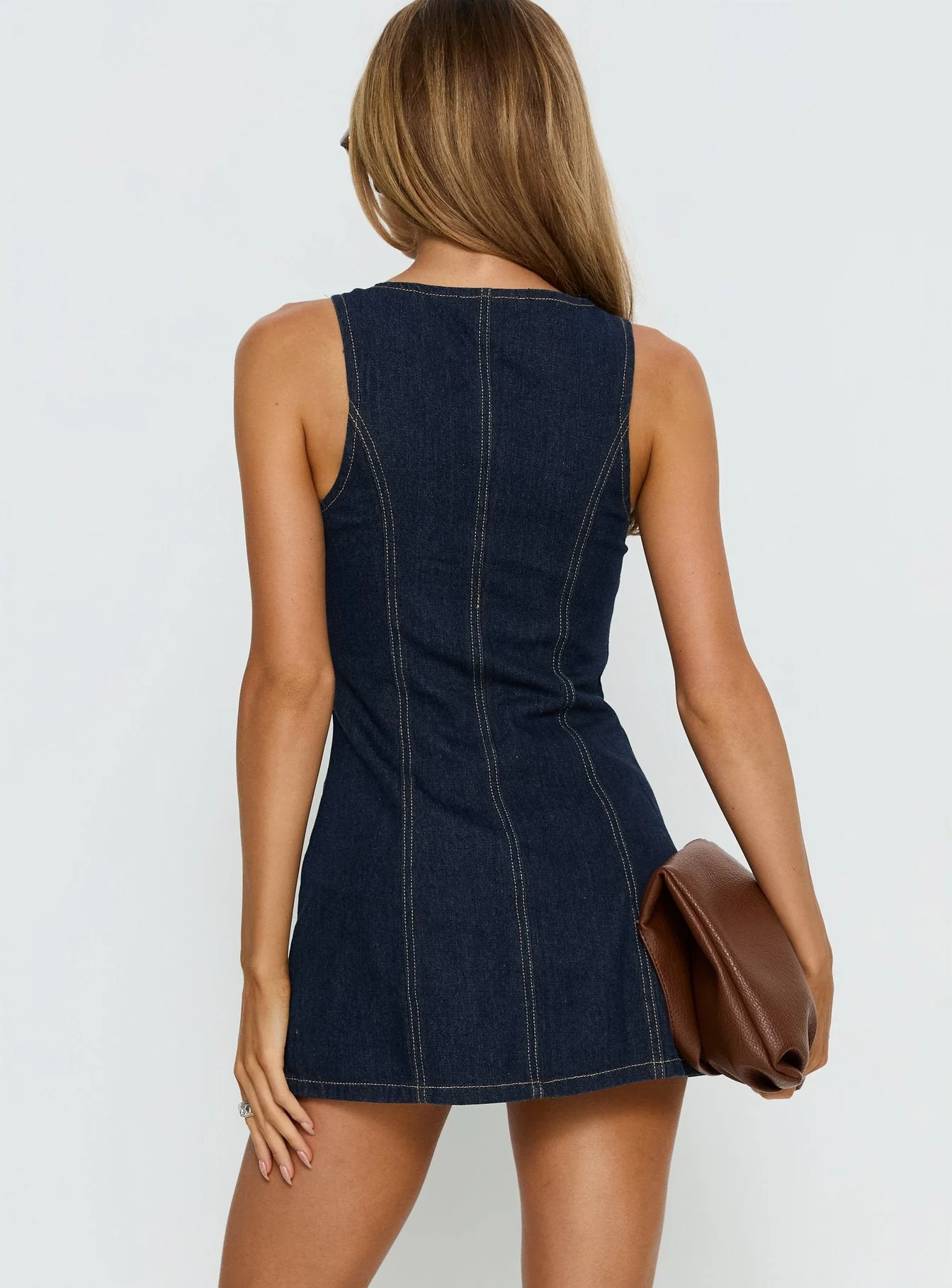 Yumiko Denim Playsuit Raw Denim - Image 5