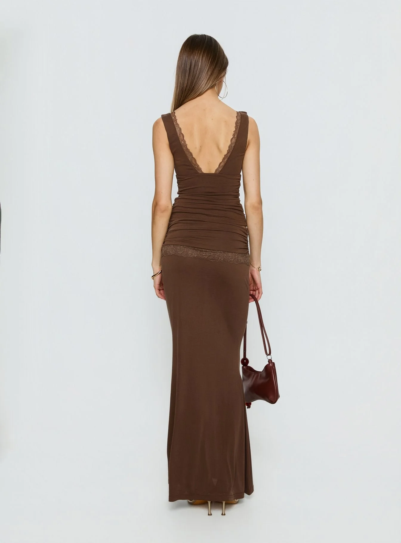 Zespri Jersey Maxi Skirt Brown - Image 5